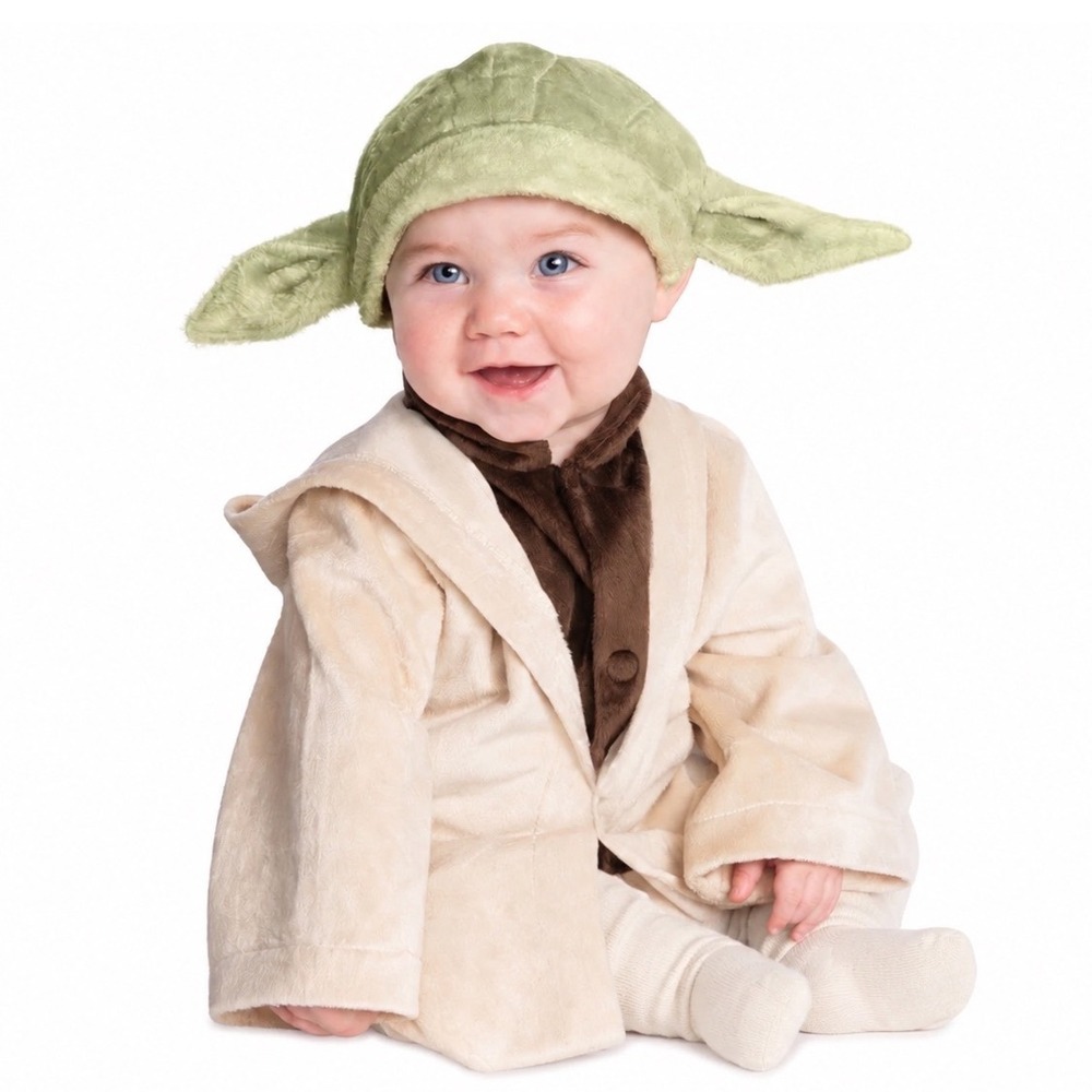 Rubie's Yoda Costume Toddler 3T-4T Cream Green Star Wars Halloween Robe Outfit